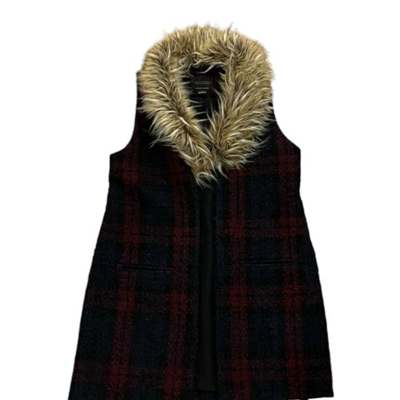 Anthropologie Sanctuary plaid vest size S removable collar - Picture 13 of 16